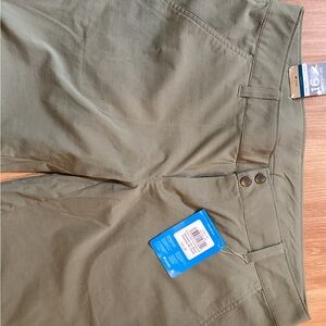 Olive Green High-Waist Casual Pants. Columbia.